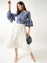 Ikat Bell Sleeves Top for Women