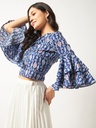 Ikat Bell Sleeves Top for Women