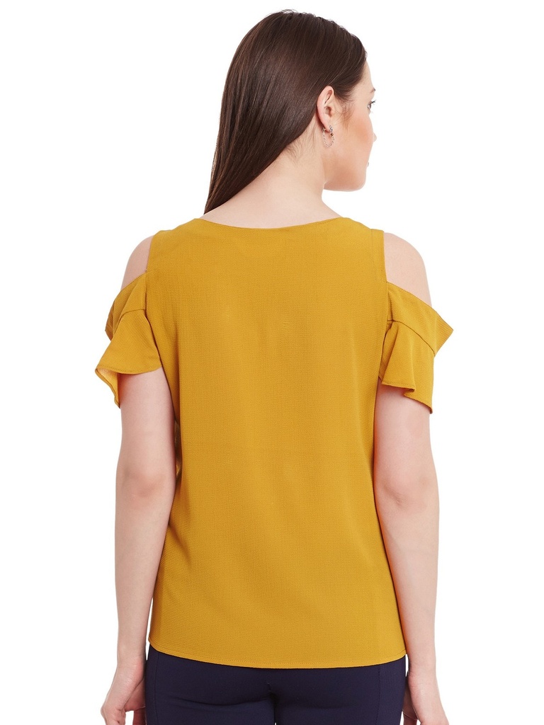 Cold-Shoulder Flared Top