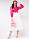 Satin Sweetheart Neck Top