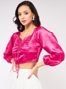 Satin Sweetheart Neck Top