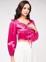 Satin Sweetheart Neck Top