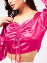 Satin Sweetheart Neck Top