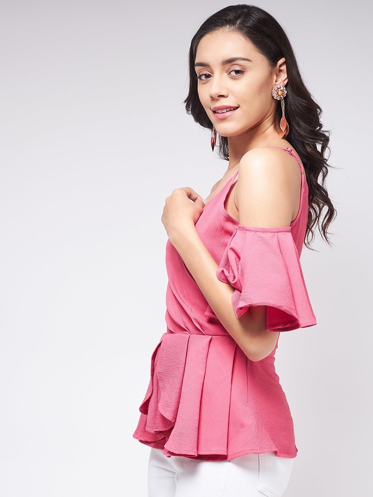 Overlap Cold-Shoulder Top