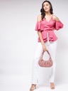 Overlap Cold-Shoulder Top