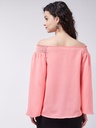 Coral Off-Shoulder Top