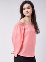 Coral Off-Shoulder Top