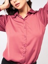 Satin Puff Sleeves Shirt Top