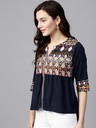 Printed Yoke Top