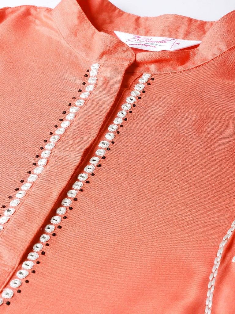 Straight Fit Princess Embroidery Kurta