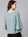 Choker Neck Embroidered Top