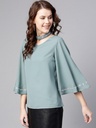 Choker Neck Embroidered Top