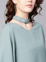 Choker Neck Embroidered Top