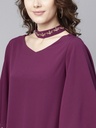 Choker Neck Embroidered Top