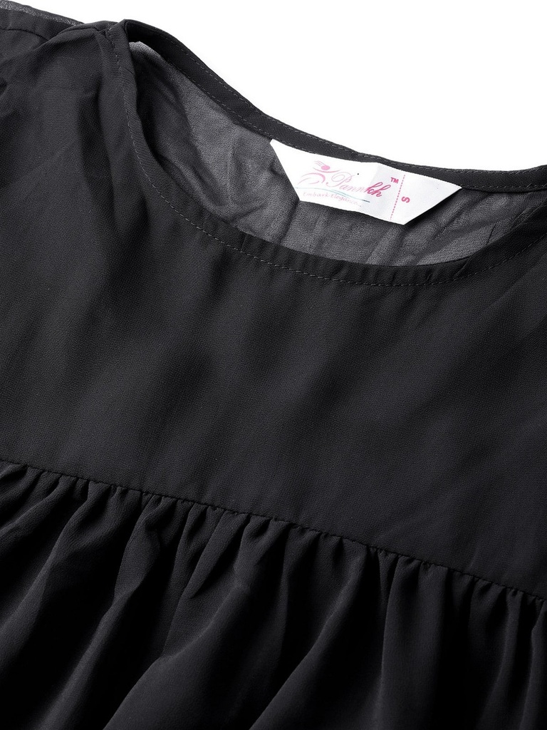Black Cape Top for Women