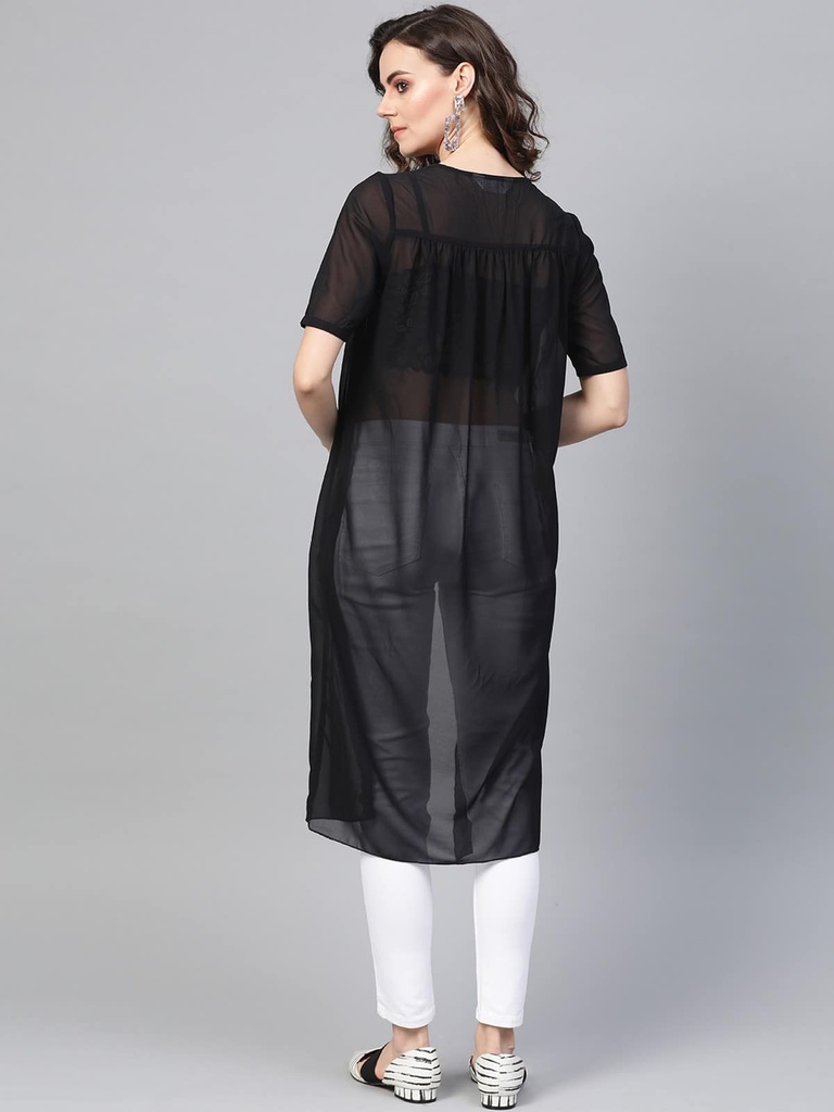Black Cape Top for Women