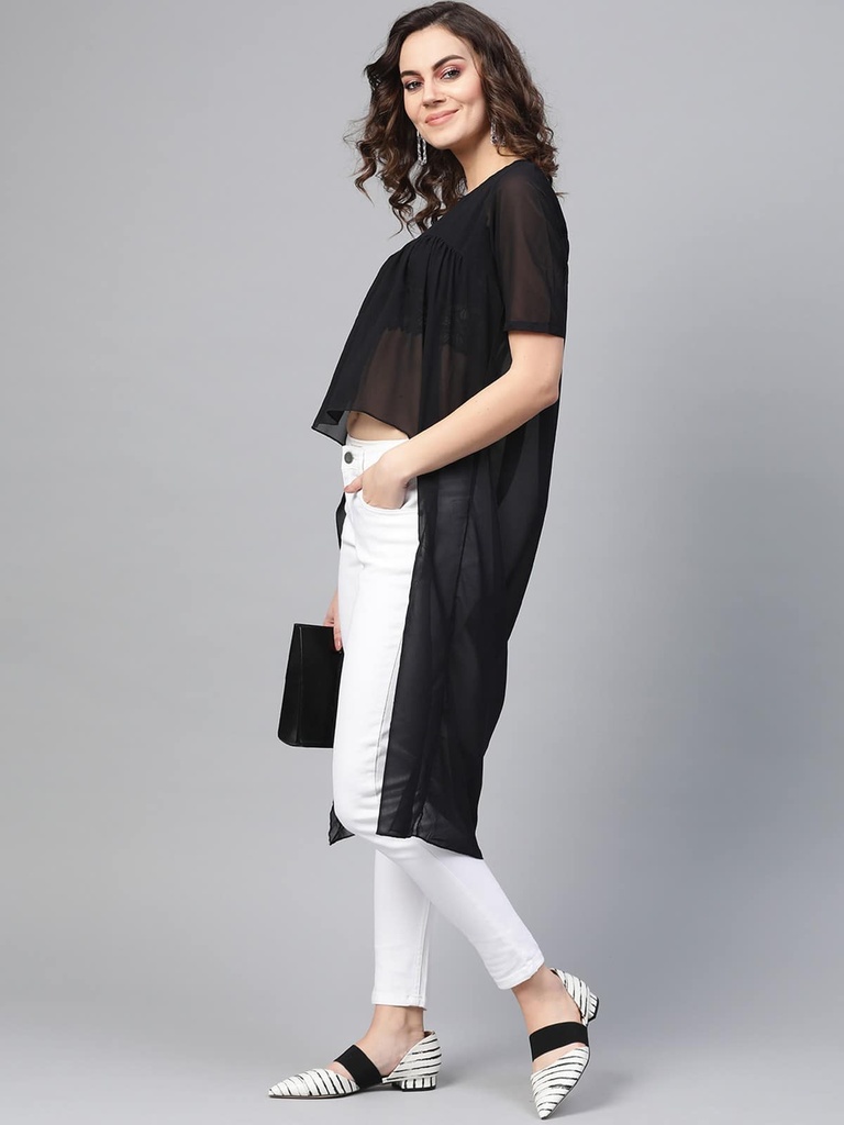 Black Cape Top for Women