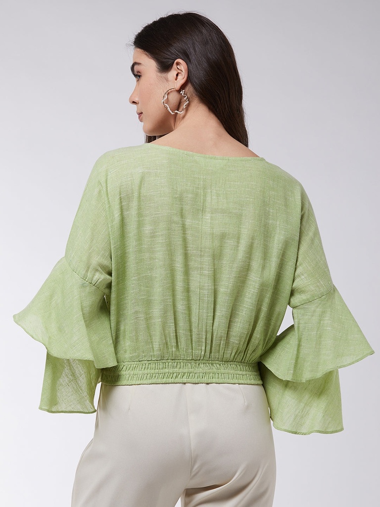 Chambray Bell Sleeve Top
