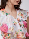 Digital Printed Sleeveless Ruffle Top