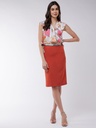 Digital Printed Sleeveless Ruffle Top