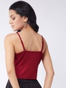 Red Strappy Bralette Crop Top
