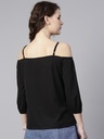 Embellished Cold-Shoulder Top