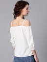 Embellished Cold-Shoulder Top