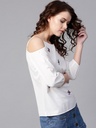 Embellished Cold-Shoulder Top