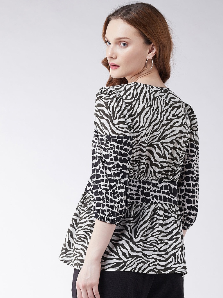 Jungle Safari Buttoned Top
