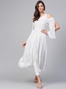 Assorted Cold-Shoulder Print Kurta