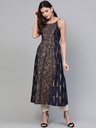 Printed Navy Blue Strappy Kurta