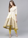 Asymmetric Flared Printed Printed Hem Kurta