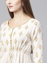 Asymmetric Flared Printed Printed Hem Kurta