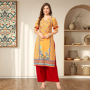 Digital Print Laced V-Neck Wedding Kurta