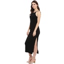 Incut Fitted Solid Midi Dress