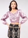 Satin Sweetheart Neck Top