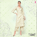 Stylish Cuff Pista Foil Printed Festive Kurta