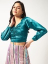 Satin Sweetheart Neck Top