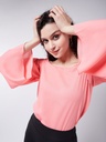 Coral Off-Shoulder Top