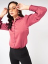 Satin Puff Sleeves Shirt Top