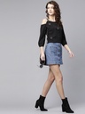 Embellished Cold-Shoulder Top