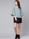 Choker Neck Embroidered Top