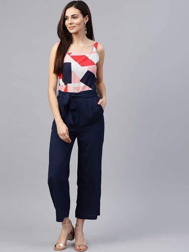 Pink Abstract Delight Jumpsuit