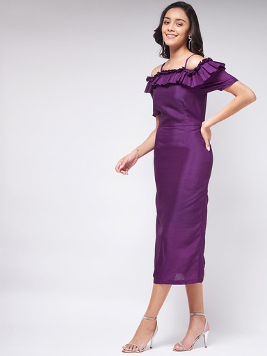 Shoulder Detailed Fitted Dress