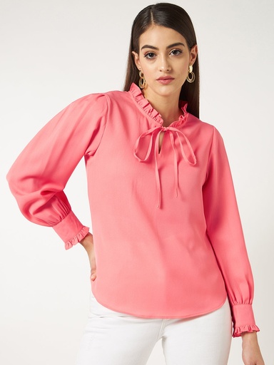 Neck Ruffle Top for Women