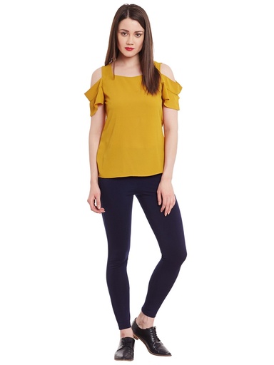 Cold-Shoulder Flared Top