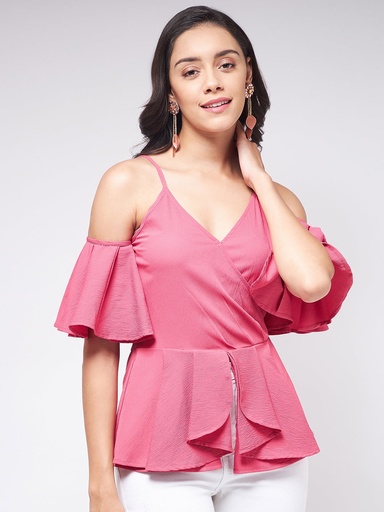 Overlap Cold-Shoulder Top