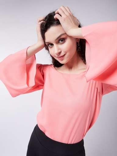 Coral Off-Shoulder Top