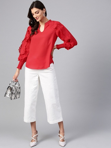 Laser Cut Sleeve Top