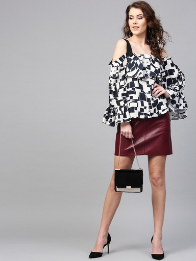 Abstract Print Top for Women